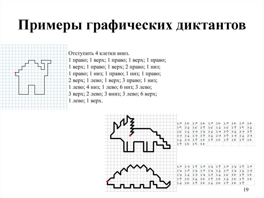 Графічний диктант - Тварини за клітинами.