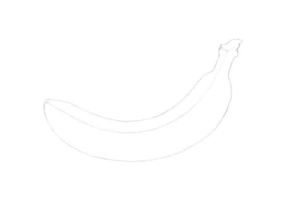 Як намалювати банан - малюємо олівцем поетапно банани