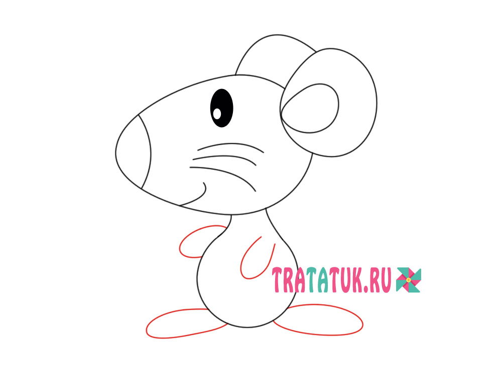 Як намалювати мишку - 5 способів малювання мишки