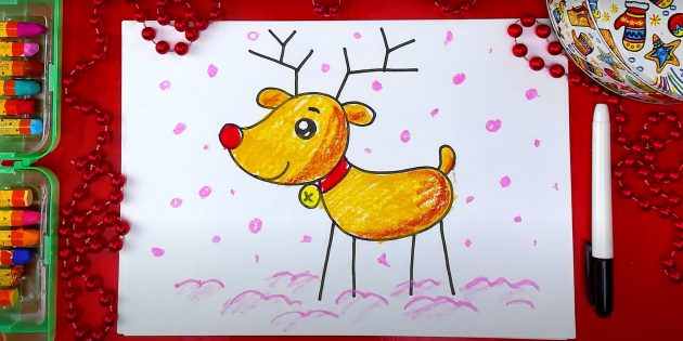 Як намалювати оленя - малюємо оленя мультяшного, стоячого, реалістичного і оленя на новий рік