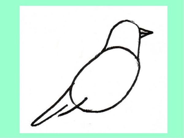 Як намалювати пташку - пташка у польоті, малюємо пташку синицю