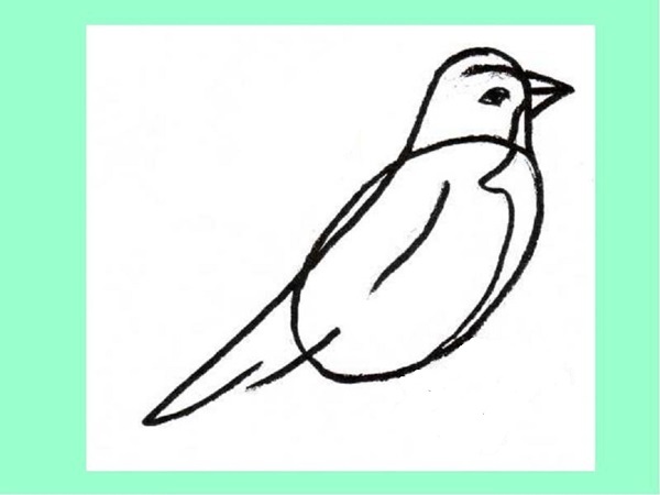 Як намалювати пташку - пташка у польоті, малюємо пташку синицю